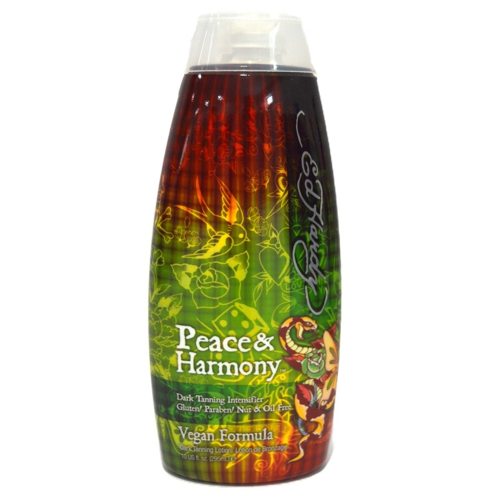 Ed Hardy Peace & Harmony Dark Tanning Intensifier Vegan Lotion 10oz